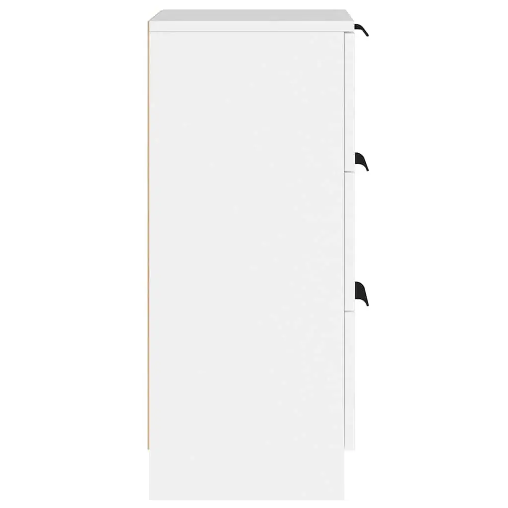 Sideboard White 30x30x70 cm Storage Cabinet 3 Drawers Living Room Furniture