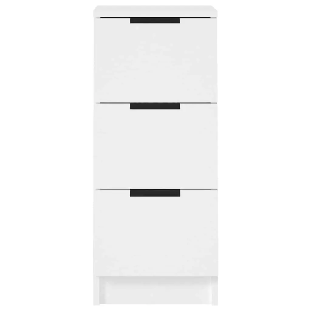 White Sideboard Cabinet 30x30x70cm Storage Drawers Living Room Bedroom Furniture