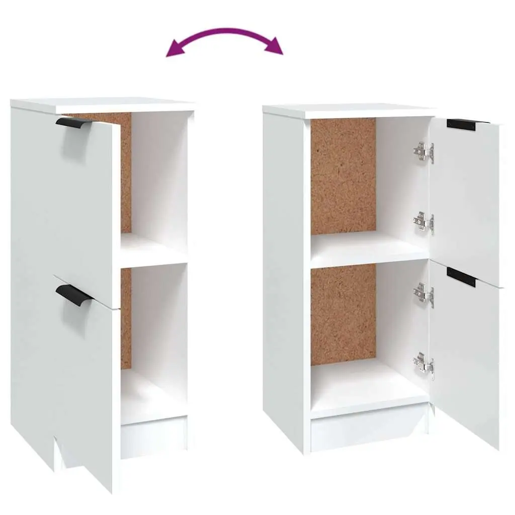 Storage Sideboard Cabinets, 2 pcs in White