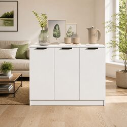 Versatile Sideboard for Any Room: 3 Doors & Sturdy Surface