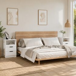 Functional 2-Piece Bedside Cabinets for Daily Use