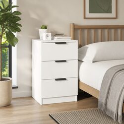 White Bedside Cabinet for Everyday Storage Needs