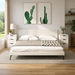 Functional White Nightstands - 2-Piece Set for Your Bedroom