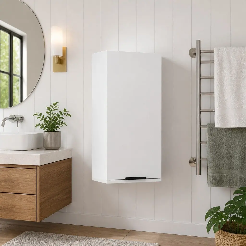 Wall-Mounted Bathroom Cabinet Engineered Wood 32x20x67cm White