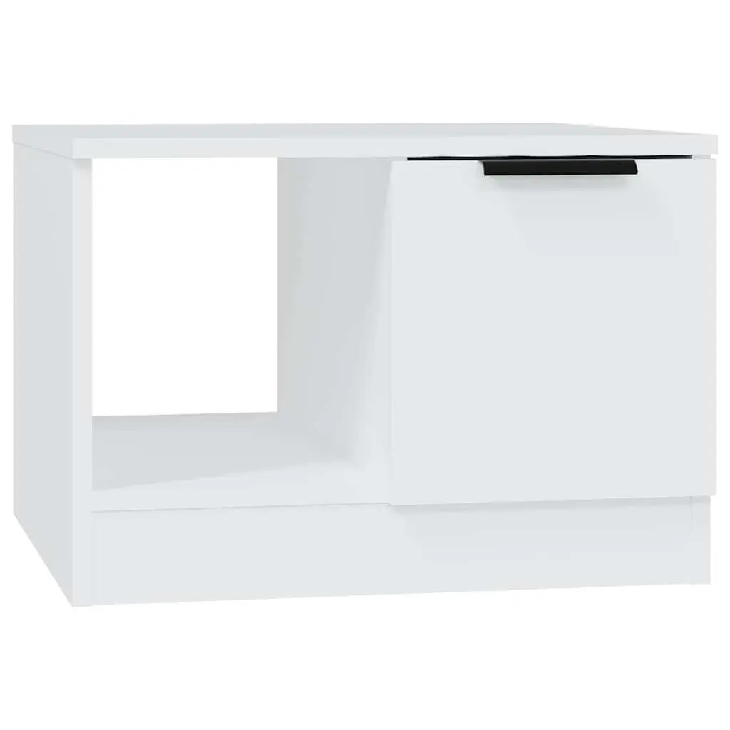White Coffee Table with Two Storage Areas
