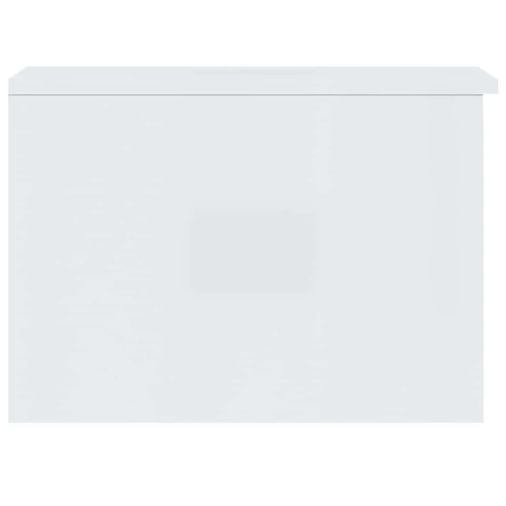 Coffee Table Engineered Wood High Gloss White 50x50x36 cm