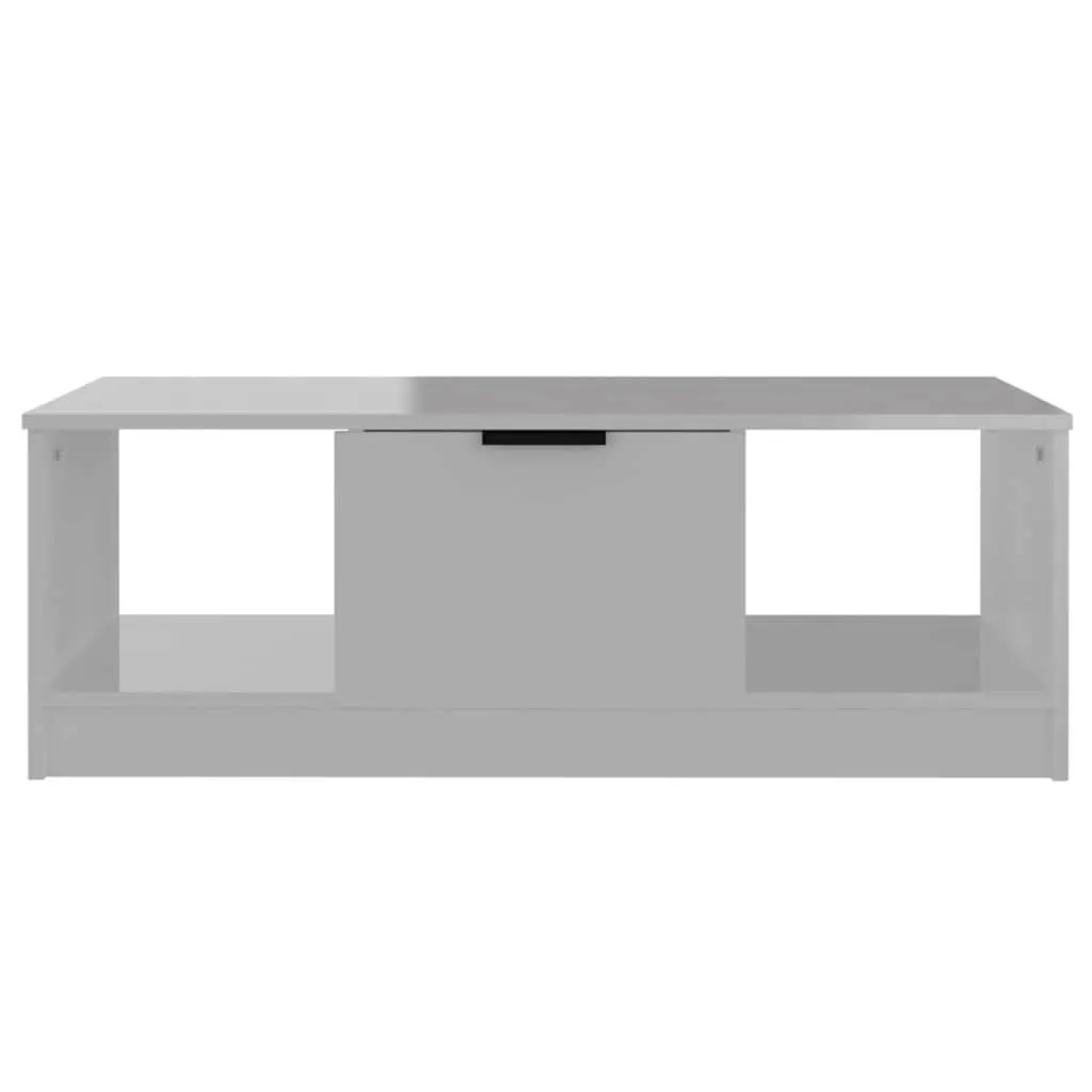 Coffee Table Engineered Wood 102L x 50W x 36H cm High Gloss White