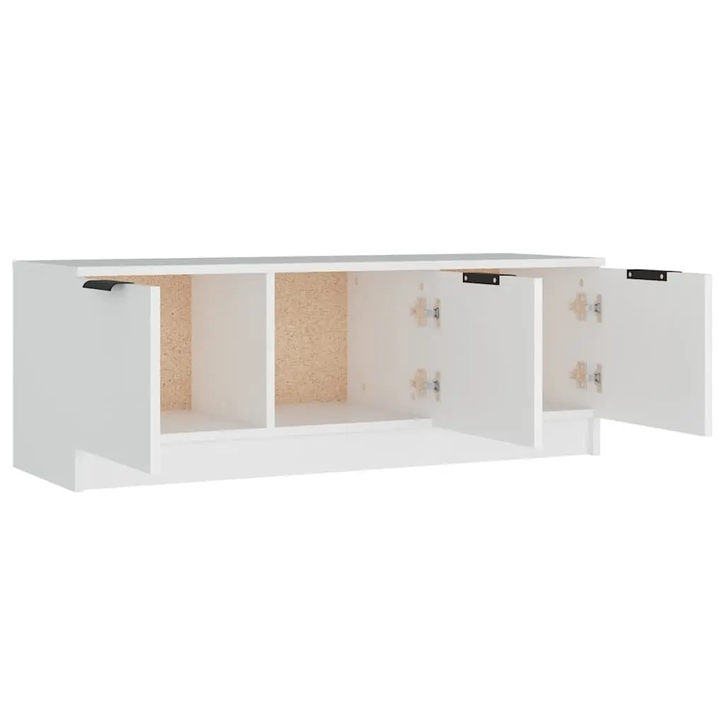 TV Cabinet White 102x35x36.5 cm Engineered Wood Media Storage Unit