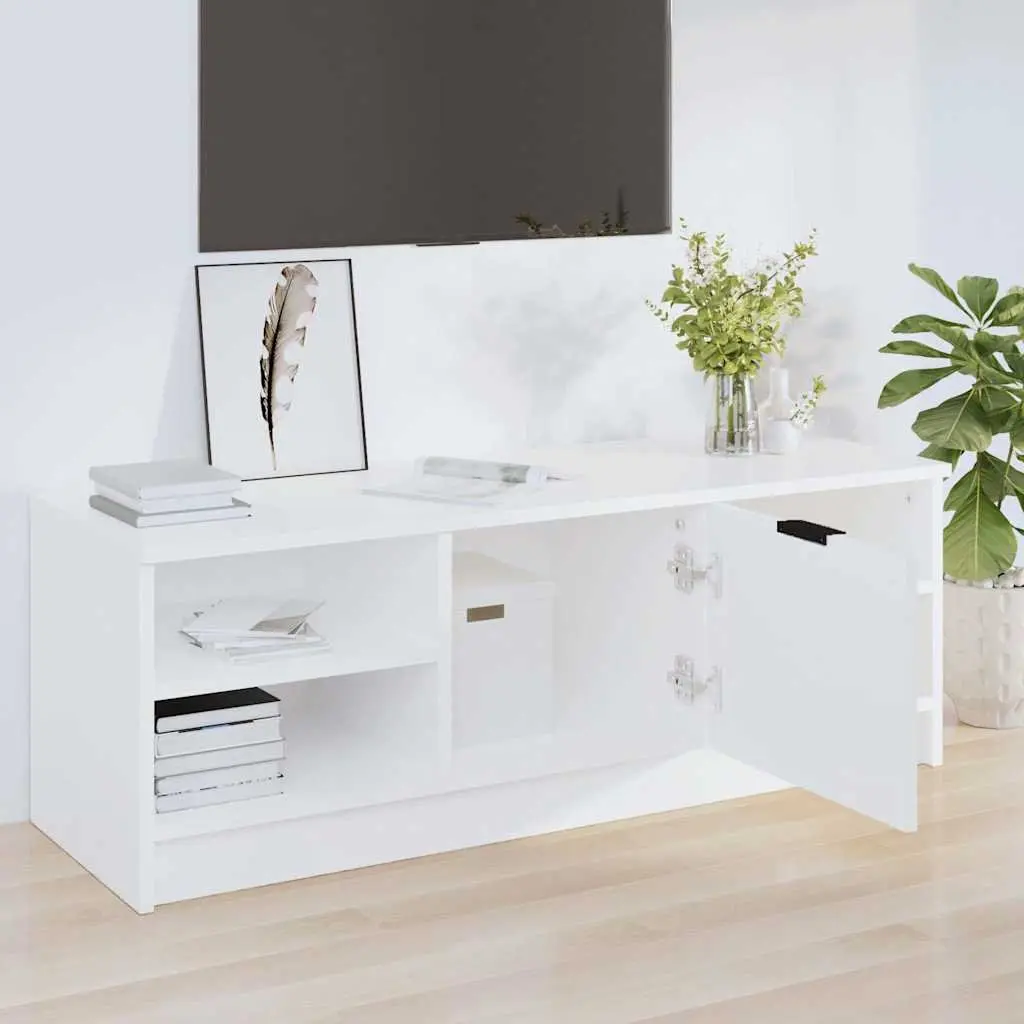 White TV Cabinet for Living Room Organization