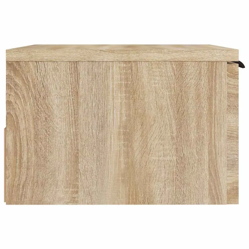 Wall Mounted Storage Organiser Bedside Cabinet Engineered Wood Brown 34x30x20cm