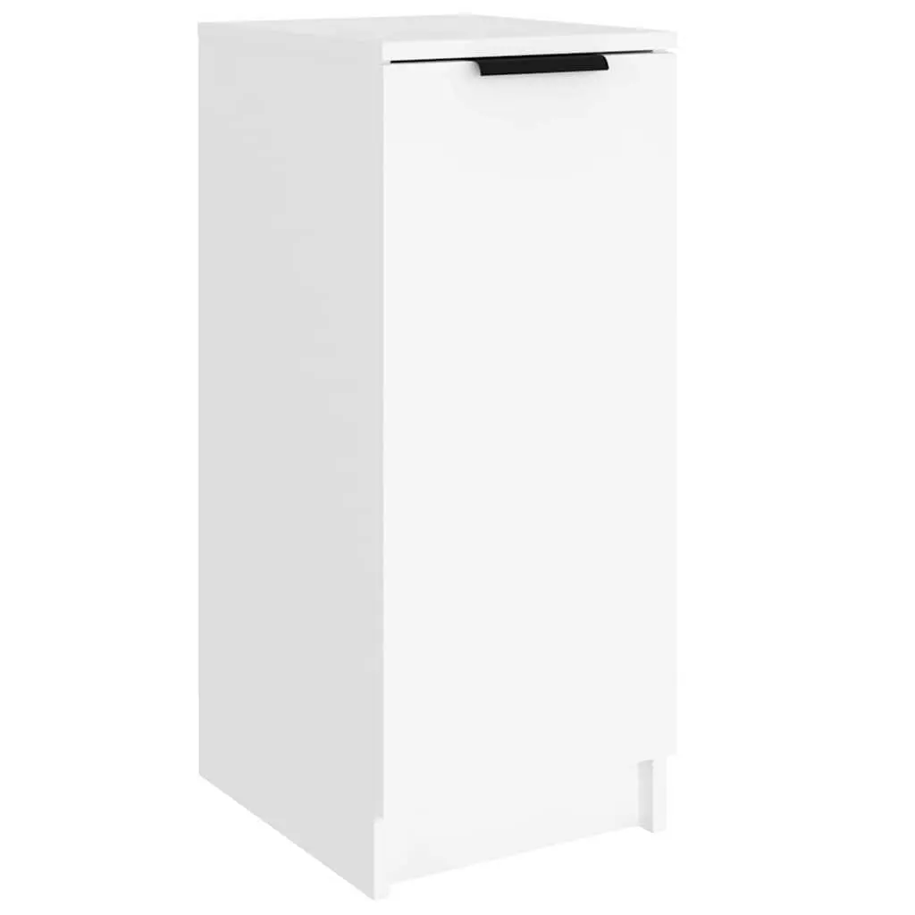 Shoe Storage Cabinet Engineered Wood White 30x35x70cm Organiser with Door and Shelves