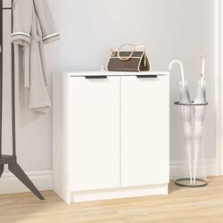 Practical Shoe Cabinet for Your Entryway, 2 Doors, White
