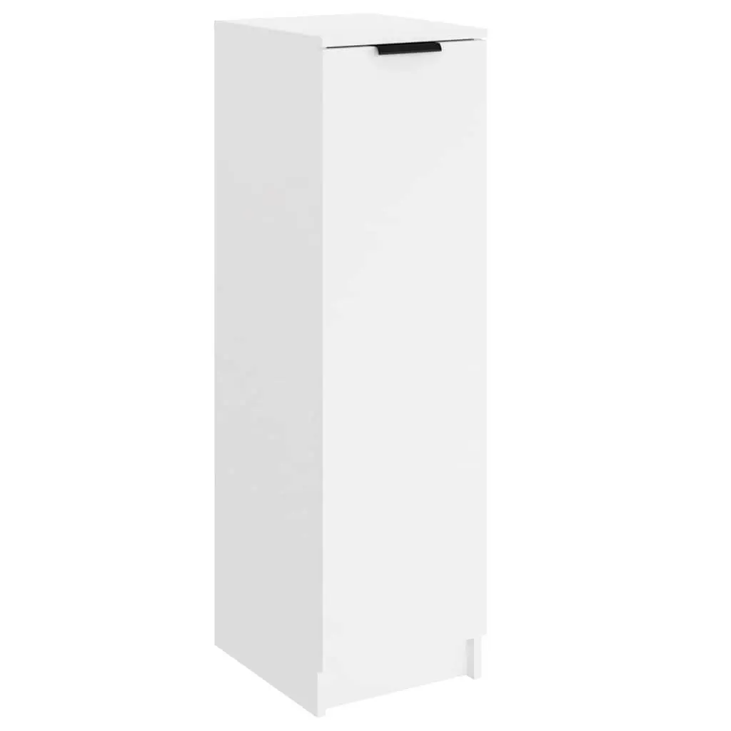 Shoe Cabinet White Engineered Wood 30W x 35D x 100H cm with Door Shelves Storage Organizer for Home Furniture