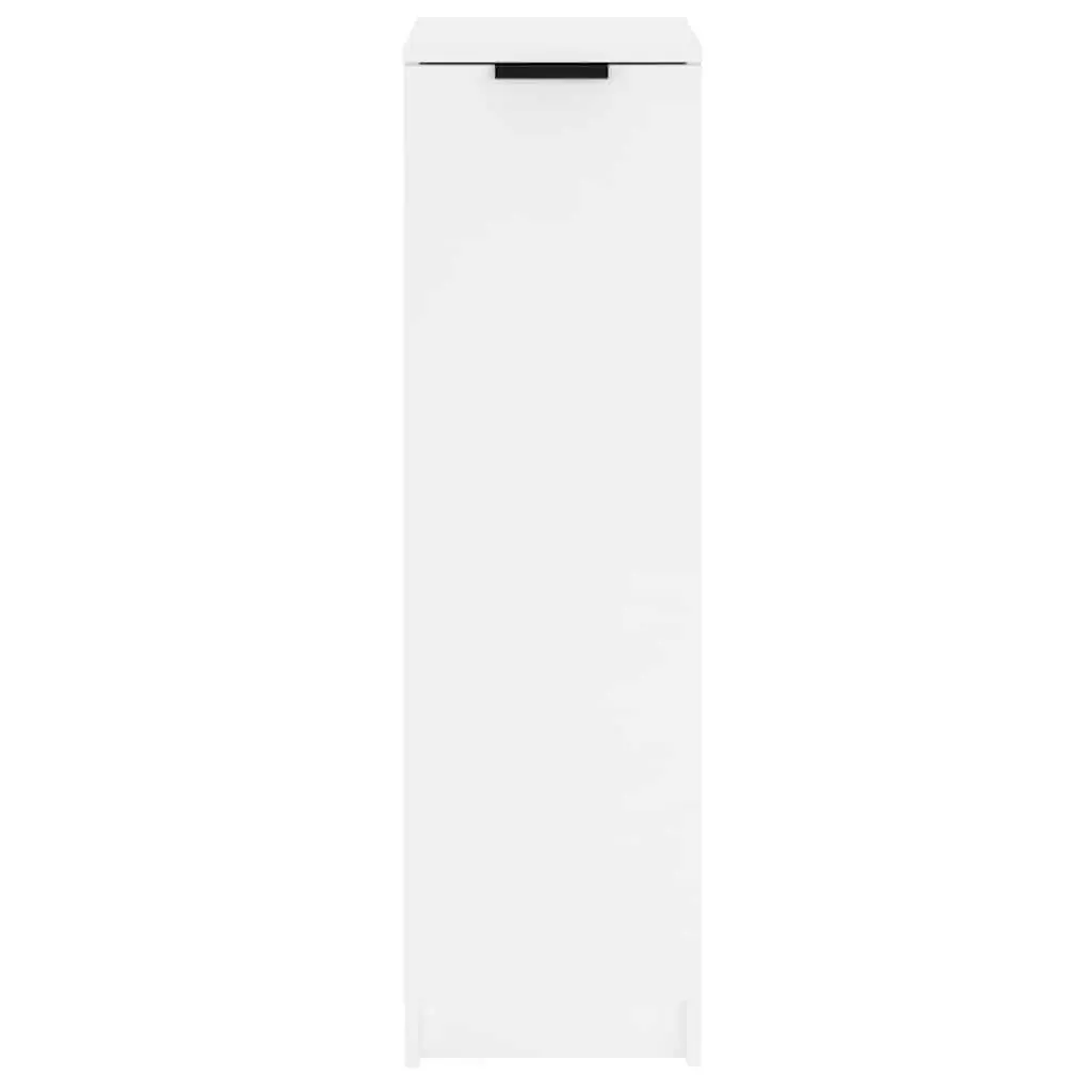 Shoe Cabinet White Engineered Wood 30W x 35D x 100H cm with Door Shelves Storage Organizer for Home Furniture