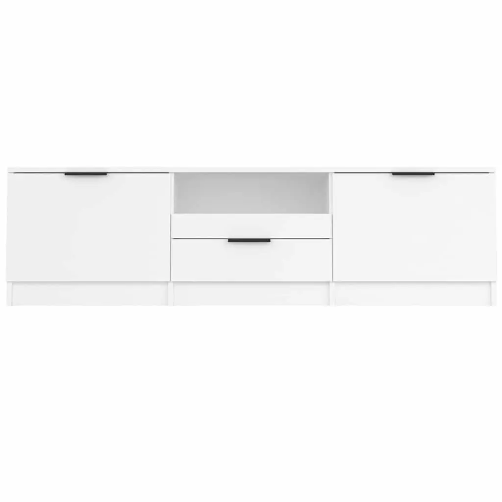 TV Cabinet Engineered Wood 140x35x40cm White Entertainment Unit Media Stand Storage Sideboard