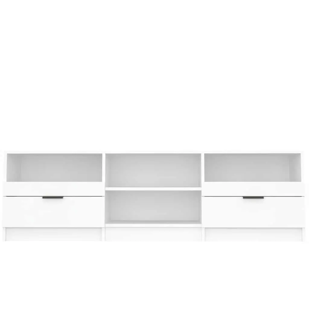TV Cabinet Engineered Wood 150 x 33.5 x 45 cm White Media Storage Unit with Drawers and Shelves