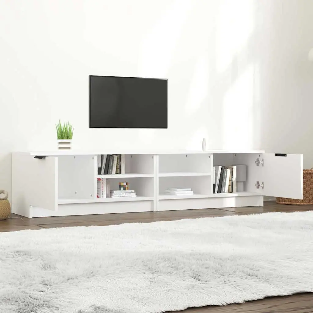 White TV Cabinet for Media and Decor