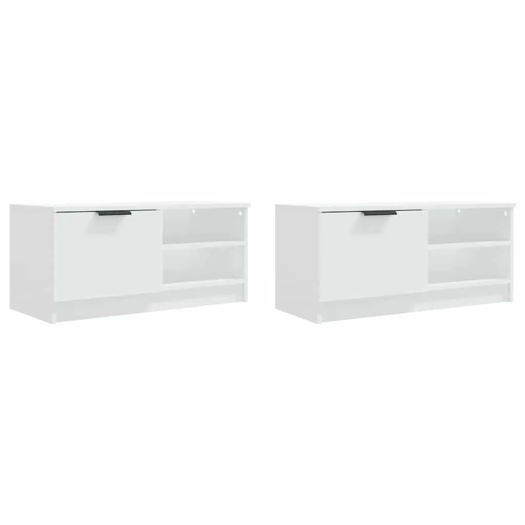White TV Cabinet for Media and Decor