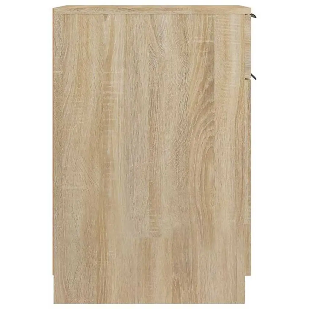Storage Cabinet with Drawer Desk Organizer Engineered Wood Brown 33.5x50x75cm