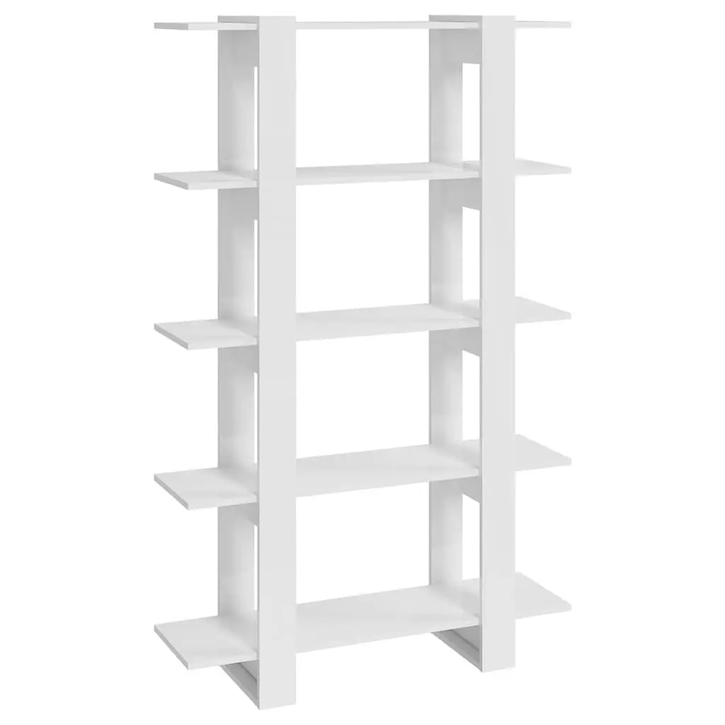 High Gloss White Book Cabinet Room Divider Bookshelf Storage 100x30x160cm