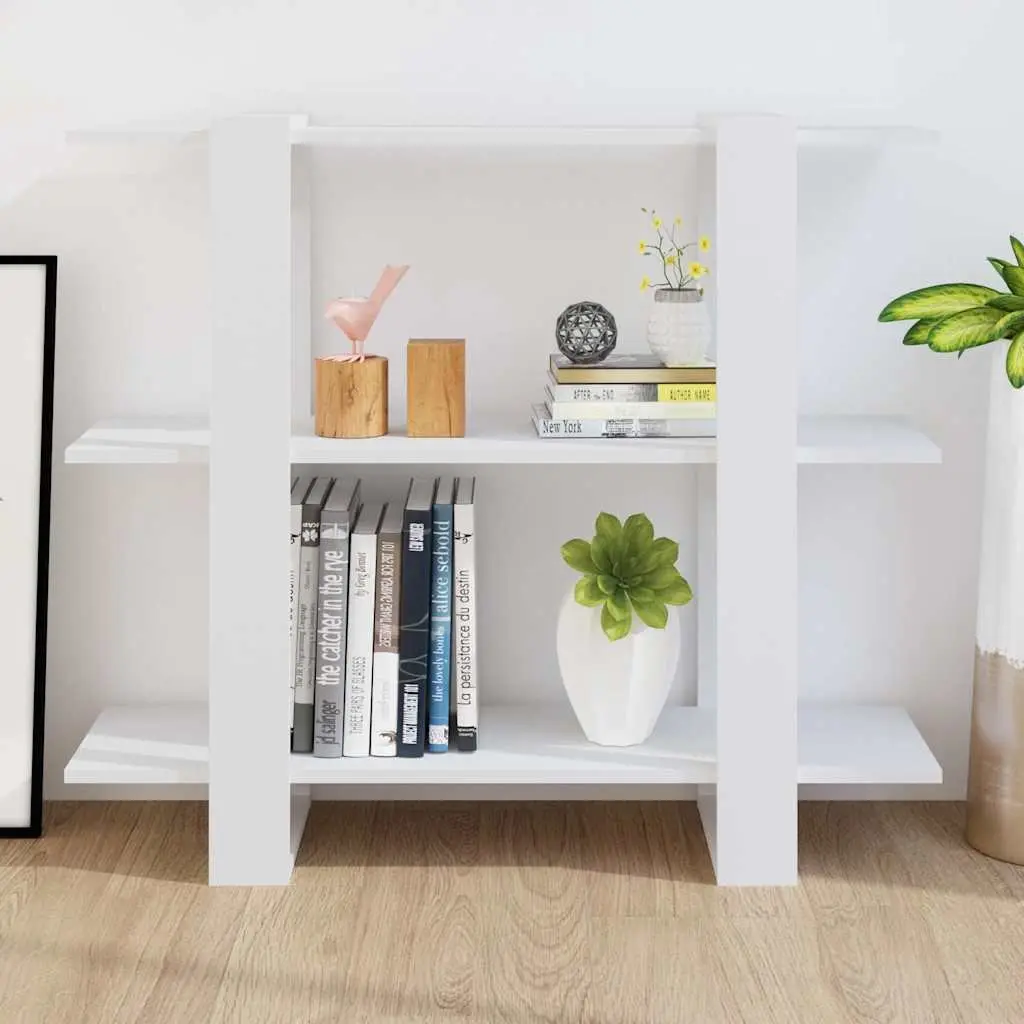 Book Cabinet Room Divider Shelving Unit Storage Organiser 100 x 30 x 87 cm White
