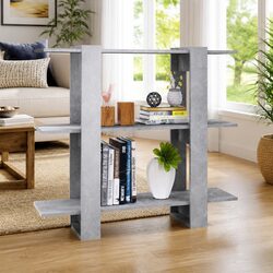 Practical Grey Book Cabinet Ideal for Home Organization