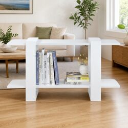 Practical White Book Cabinet for Home Organization