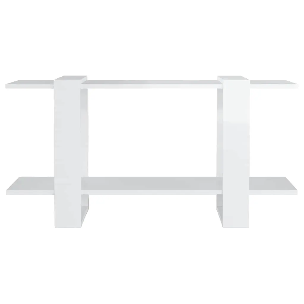 Book Cabinet Engineered Wood 100x30x51 cm High Gloss White Storage Organiser