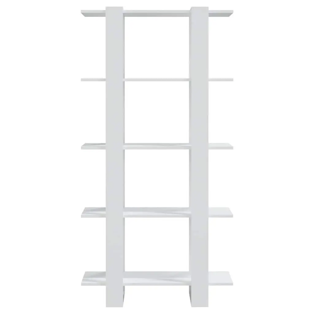 Book Cabinet Engineered Wood 80x30x160cm White Room Divider Storage