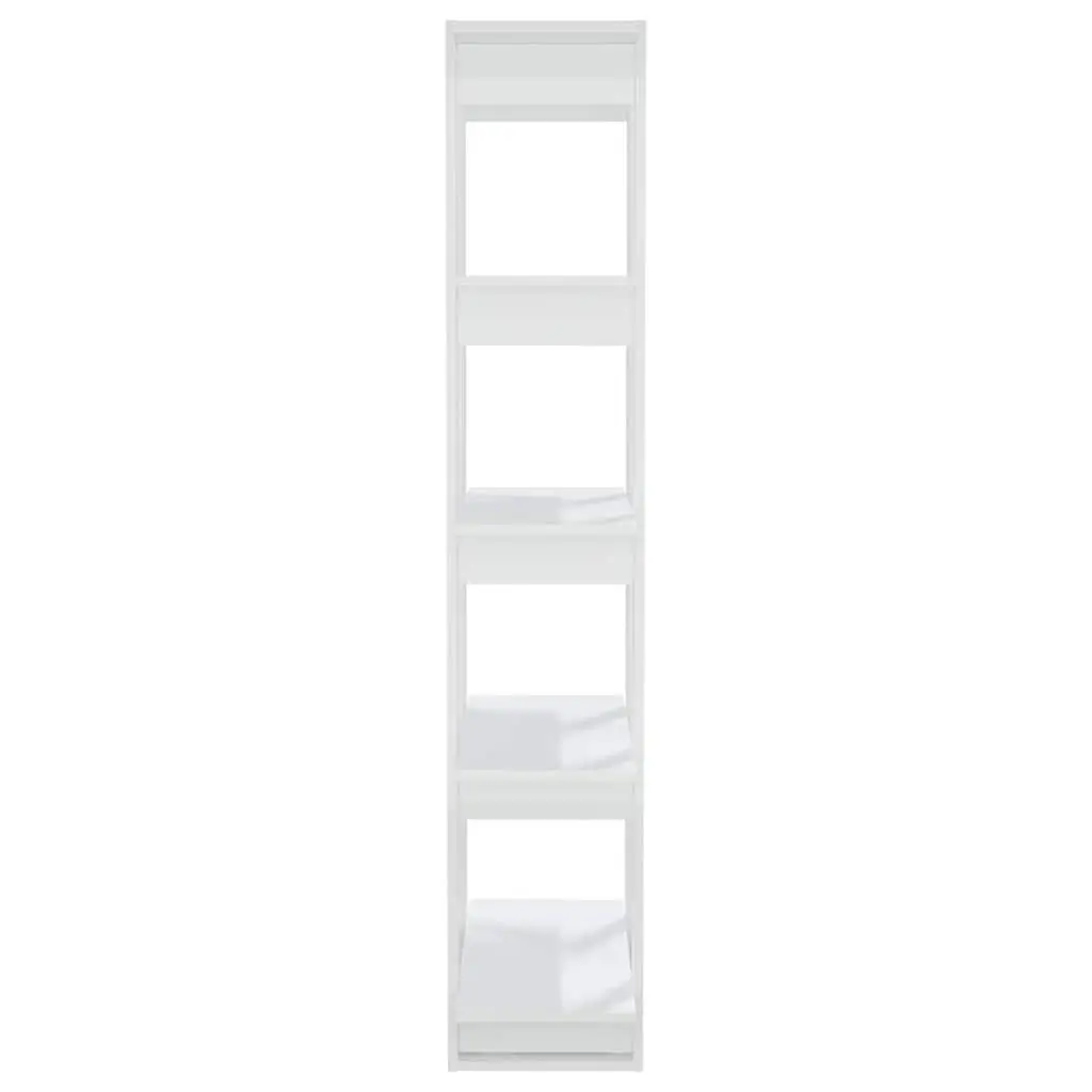 Book Cabinet Engineered Wood 80x30x160cm High Gloss White Room Divider Bookshelf Shelving Unit