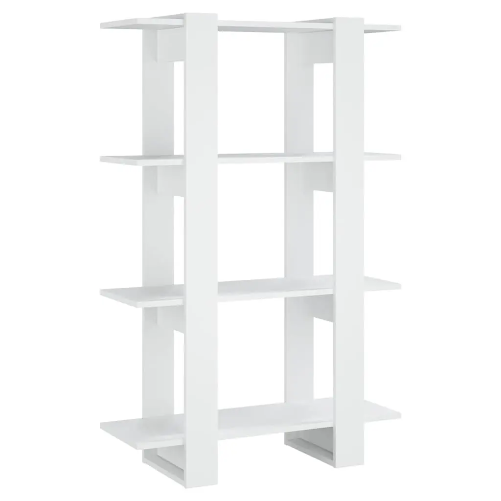 White Wooden Book Cabinet for Home Use