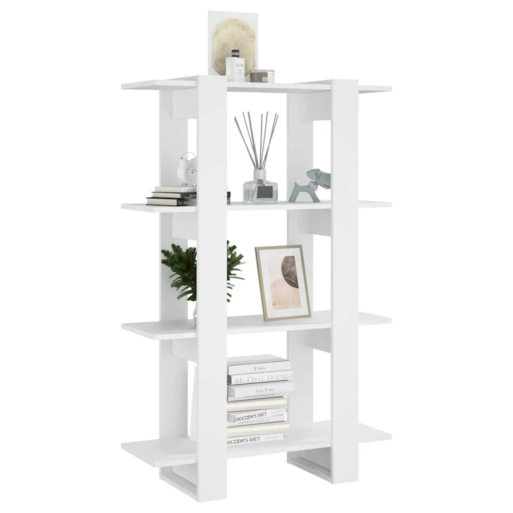 White Wooden Book Cabinet for Home Use