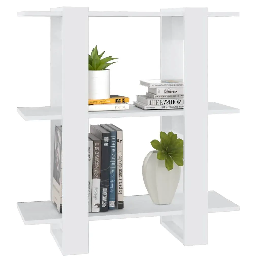 White Wooden Book Cabinet for Home Use