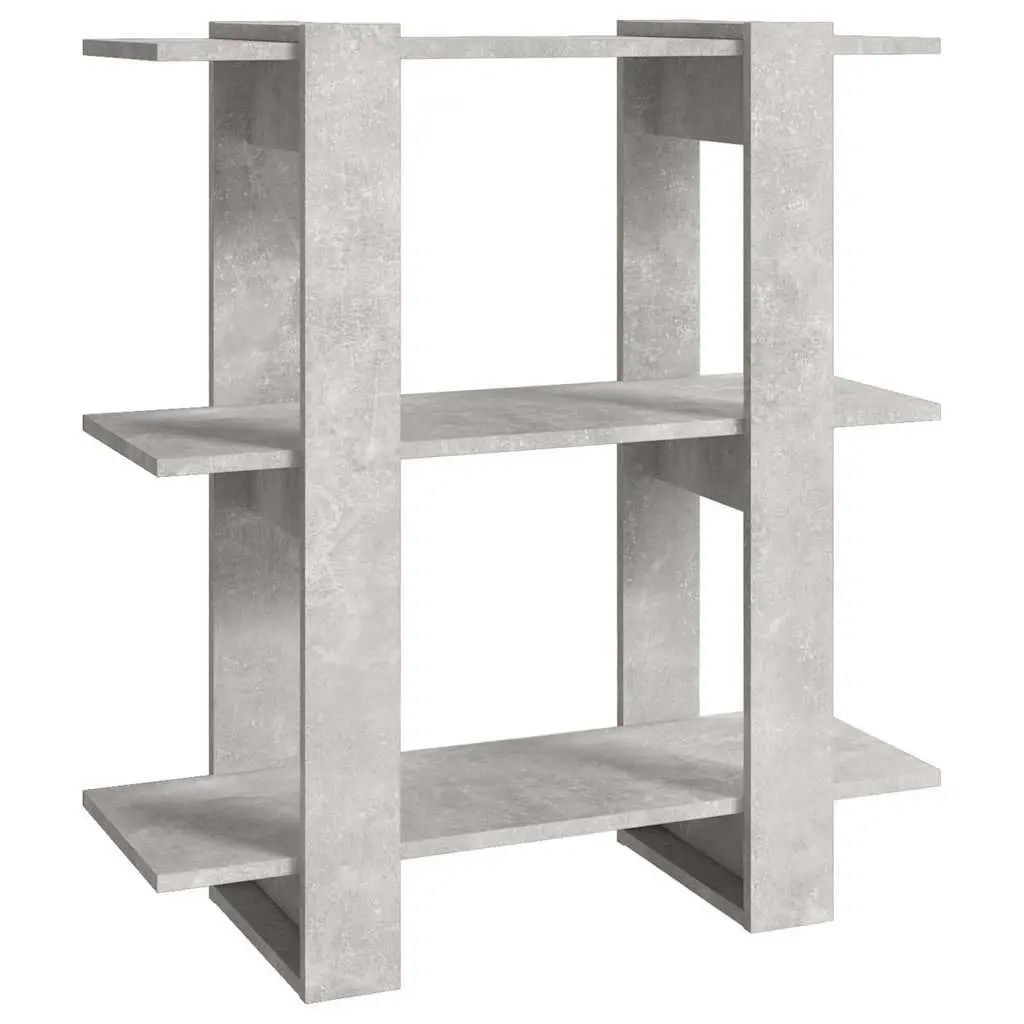 Book Cabinet Wooden Storage Shelving Unit 80x30x87 cm Grey