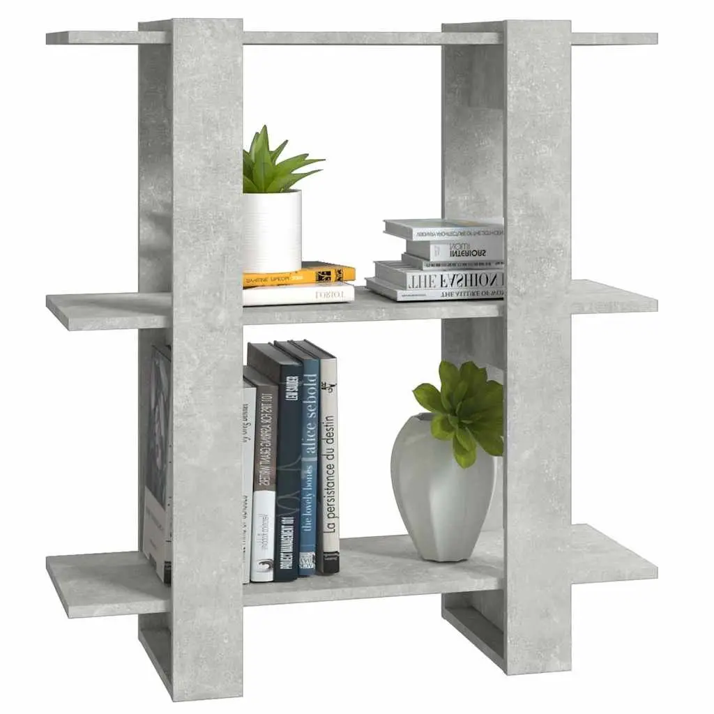 Book Cabinet Wooden Storage Shelving Unit 80x30x87 cm Grey