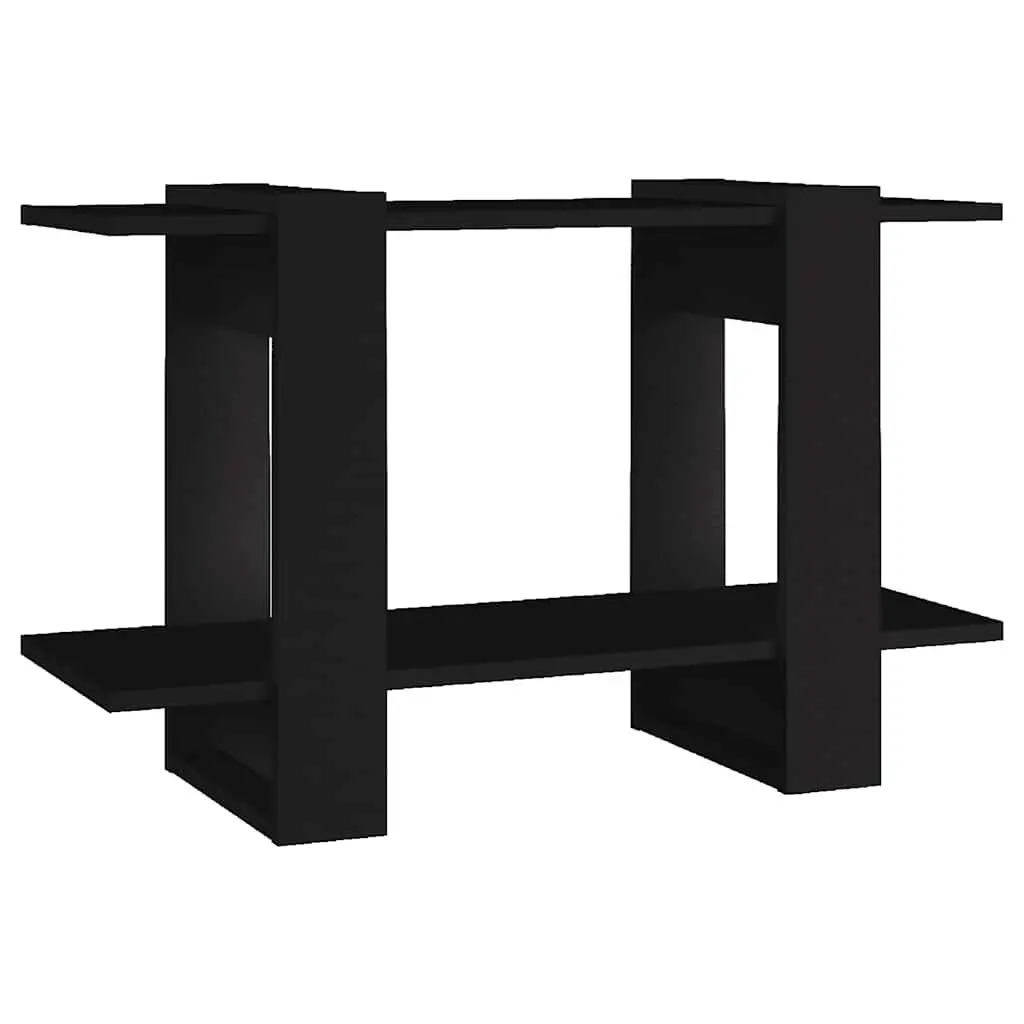 Book Cabinet Storage Unit Room Divider Black Shelving Unit 80 x 30 x 51 cm
