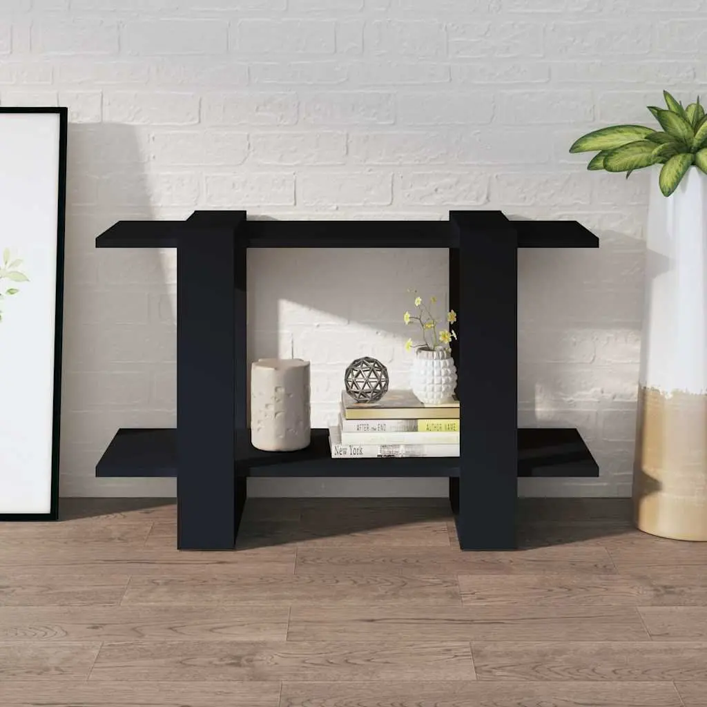 Book Cabinet Storage Unit Room Divider Black Shelving Unit 80 x 30 x 51 cm