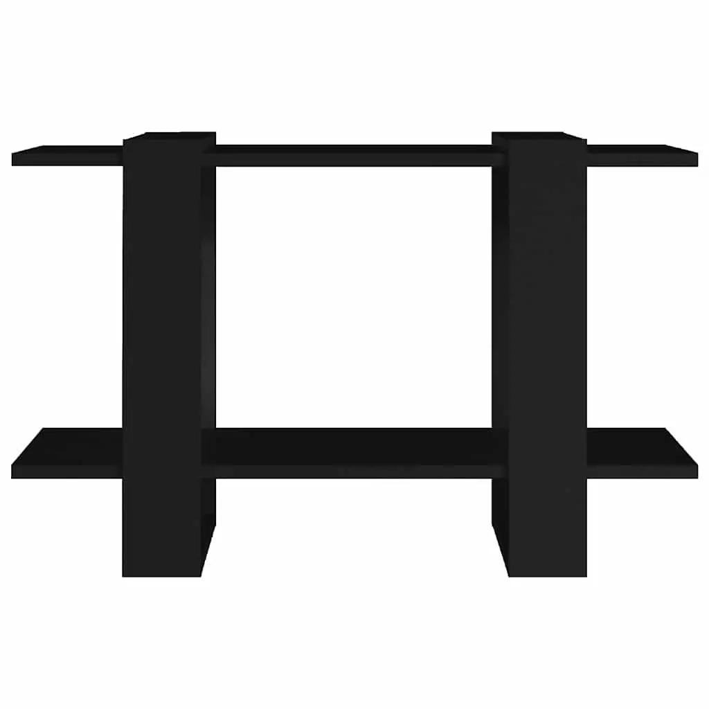 Book Cabinet Storage Unit Room Divider Black Shelving Unit 80 x 30 x 51 cm