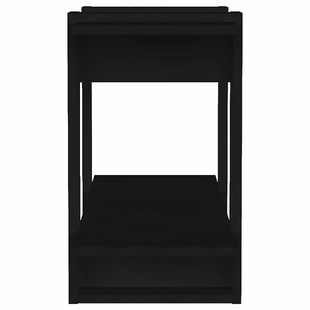 Book Cabinet Storage Unit Room Divider Black Shelving Unit 80 x 30 x 51 cm