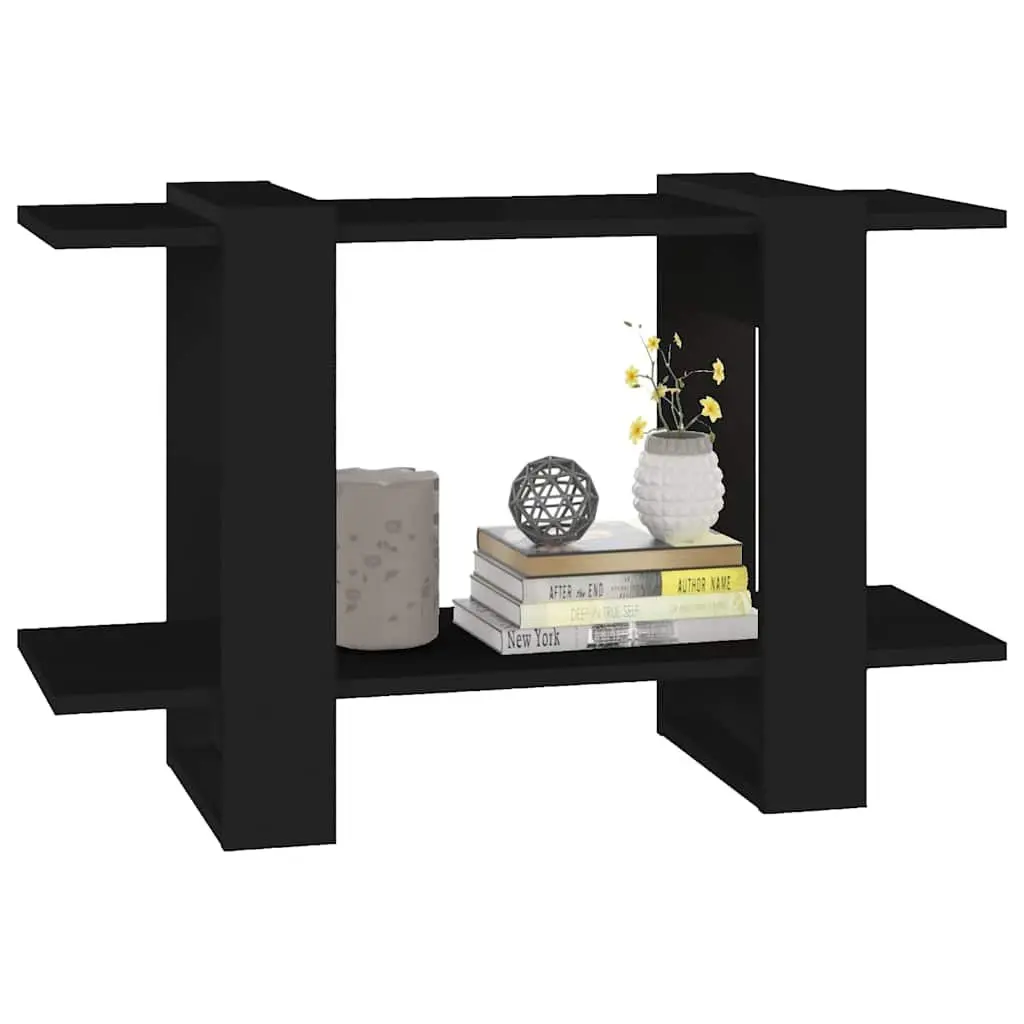 Book Cabinet Storage Unit Room Divider Black Shelving Unit 80 x 30 x 51 cm