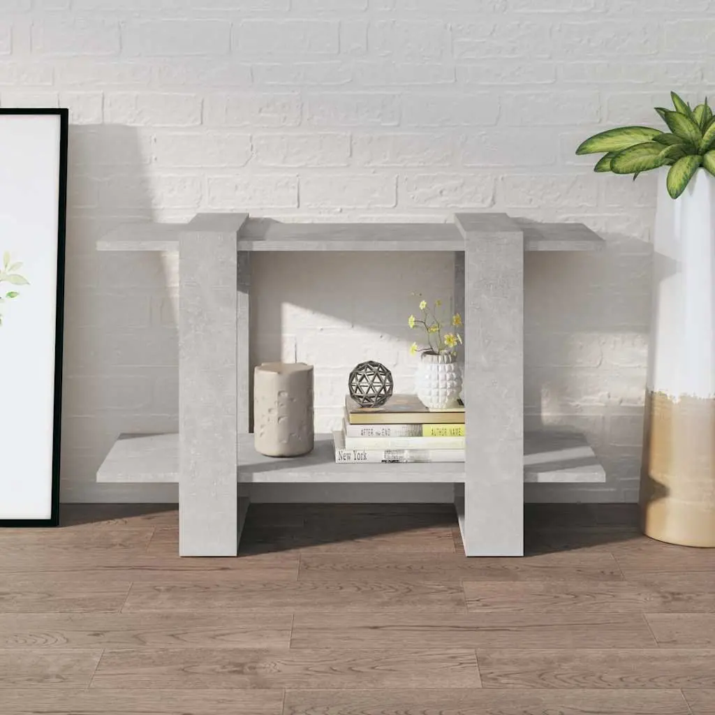 Storage Shelf Book Cabinet Grey 80x30x51cm Room Divider Bookshelf Stand