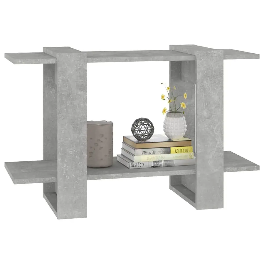 Storage Shelf Book Cabinet Grey 80x30x51cm Room Divider Bookshelf Stand