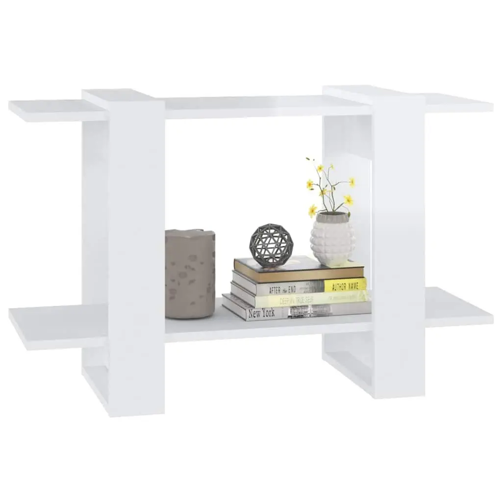 High Gloss White Book Cabinet Room Divider Bookshelf Storage Organiser Hallway