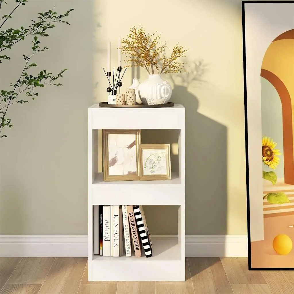 Book Cabinet White Storage Shelving Unit 40x30x72cm Room Divider