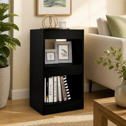 Book Cabinet Room Divider Storage Shelf Black 40x30x72cm Bookcase Organiser