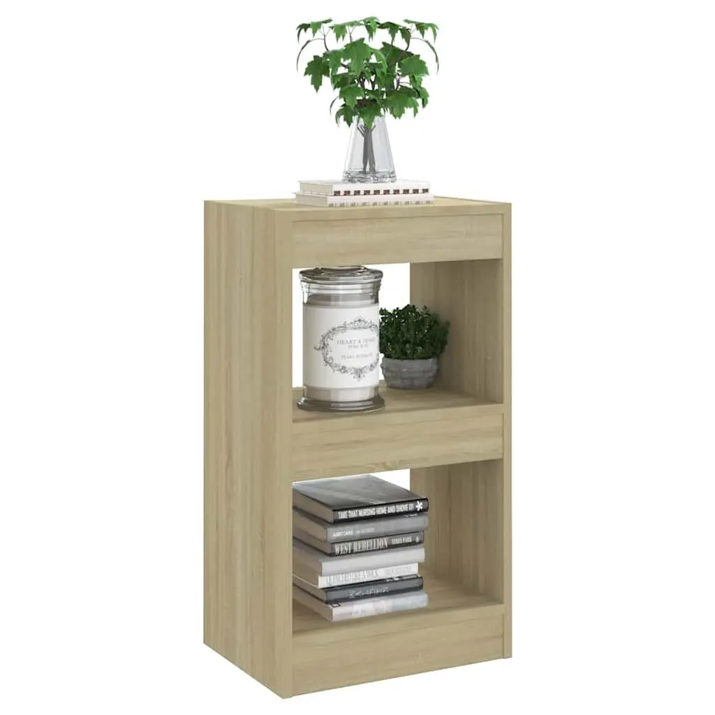 Storage Shelving Unit Sonoma Oak Brown Book Cabinet 40x30x72cm Room Divider