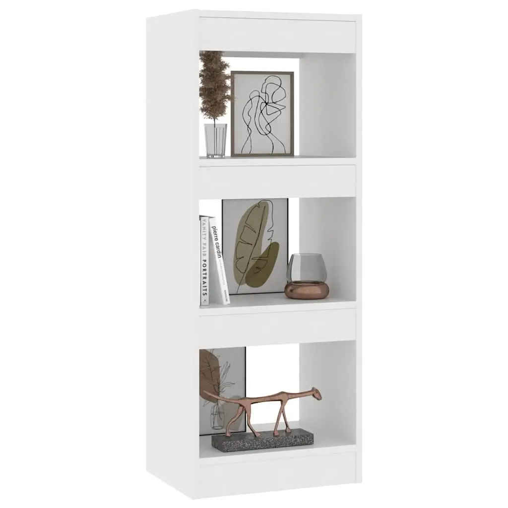 Book Shelf Engineered Wood White 40x30x103cm Storage Organizer Room Divider