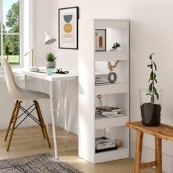 Practical White Book Cabinet for Any Home Space