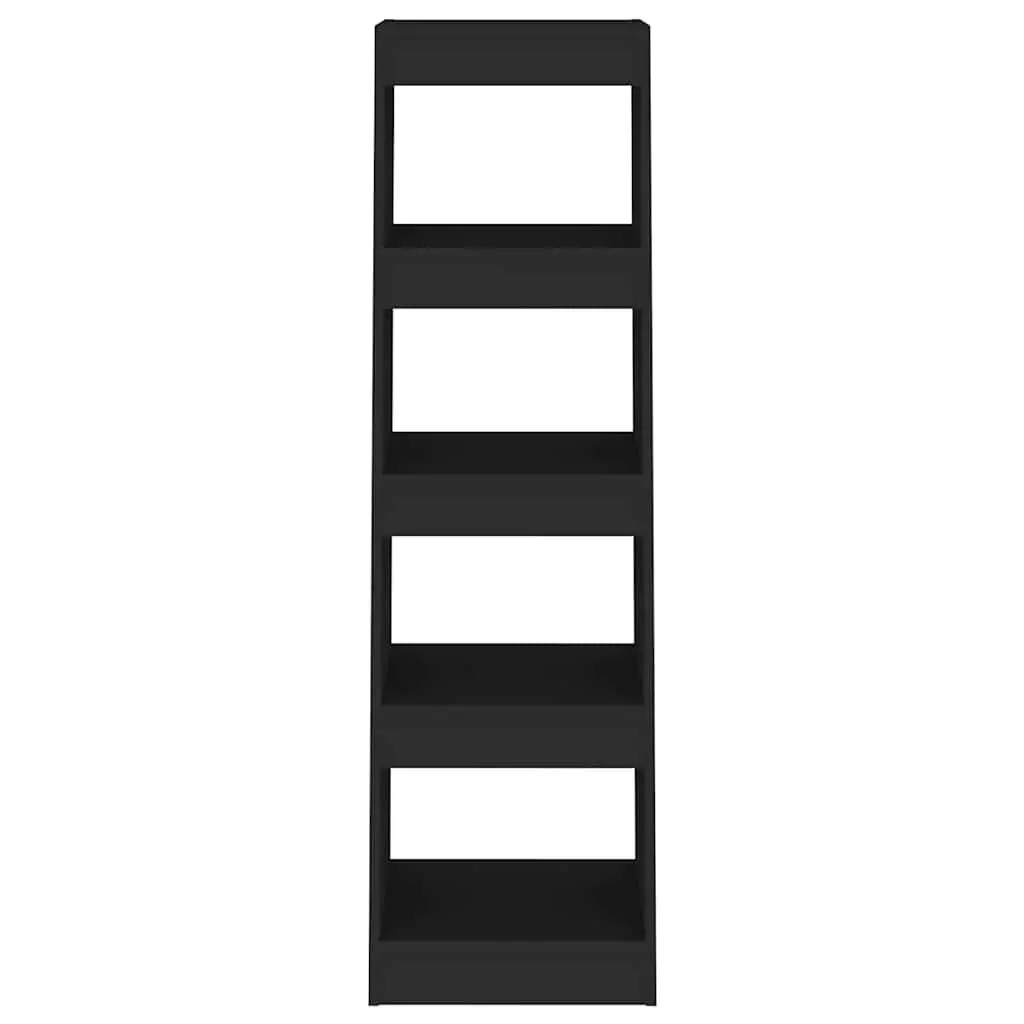 Black Storage Shelving Unit Book Cabinet Room Divider 40x30x135cm