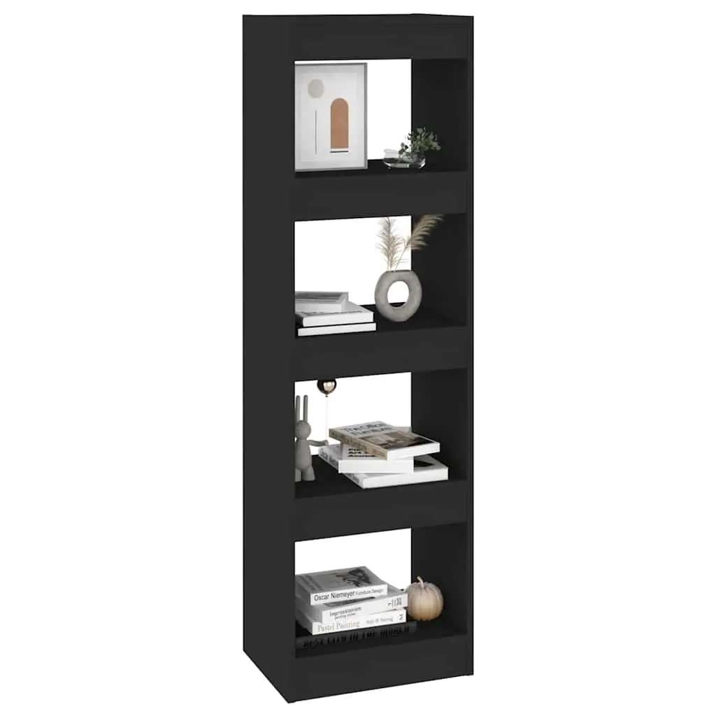 Black Storage Shelving Unit Book Cabinet Room Divider 40x30x135cm